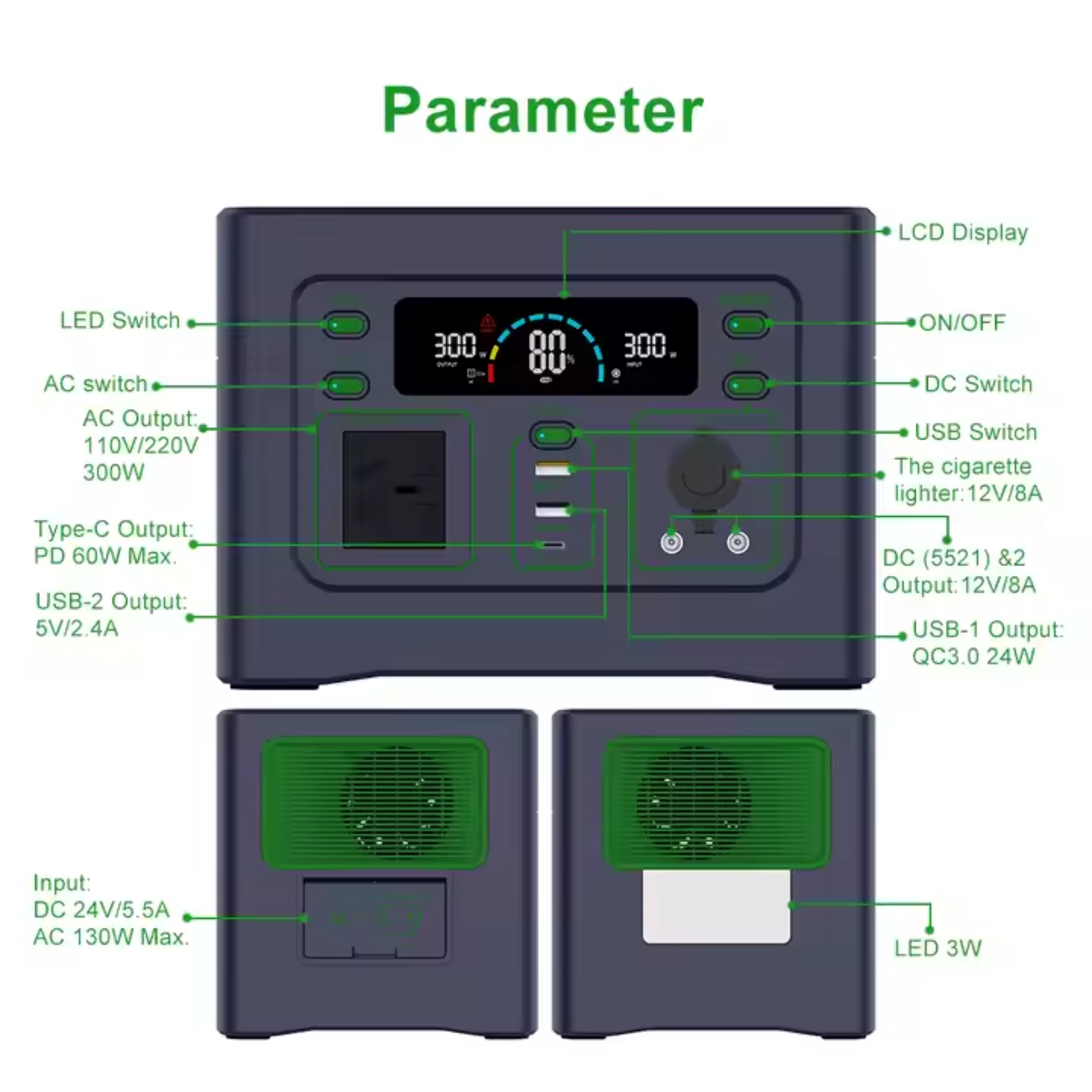 GreenCore Atlas500 Compact Solar Generator